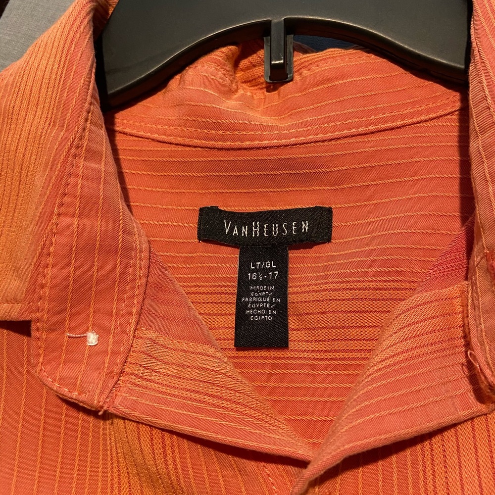 Men’s Orange Van Huesen button down shirt